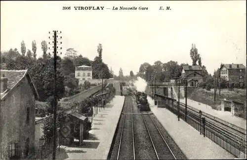 Ak Viroflay Yvelines, Nouvelle Gare, Eisenbahn