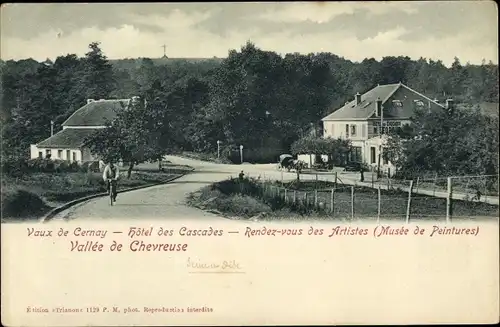 Ak Vaux de Cernay Yvelines, Hotel des Cascades, Vallée de Chevreuse