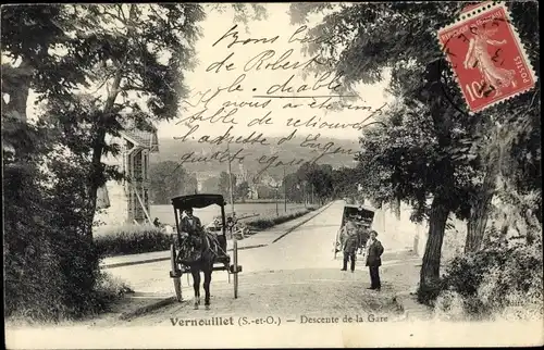 Ak Vernouillet Yvelines, Descente de la Gare