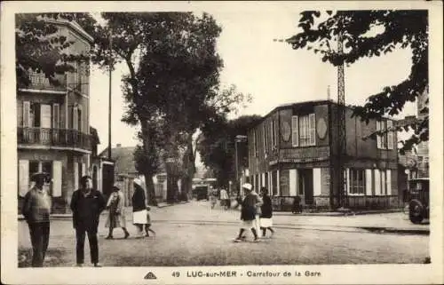 Ak Luc sur Mer Calvados, Carrefour de la Gare