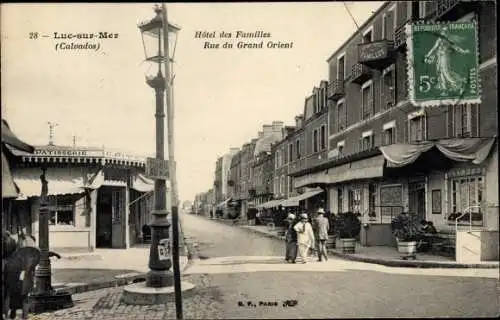 Ak Luc sur Mer Calvados, Hotel des Familles, Rue du Grand Orient