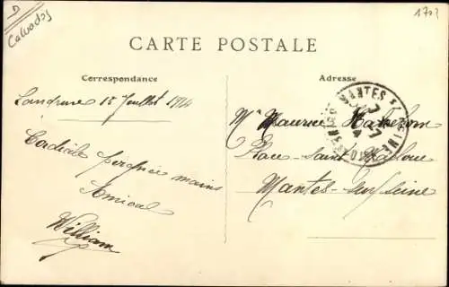 Ak Luc sur Mer Calvados, Hotel des Familles, Rue du Grand Orient