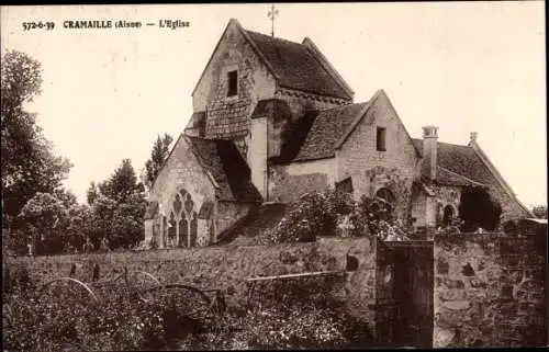 Ak Cramaille Aisne, L'Eglise