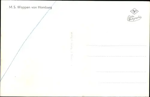 Ak Dampfer MS Wappen von Hamburg, HADAG Seetouristik