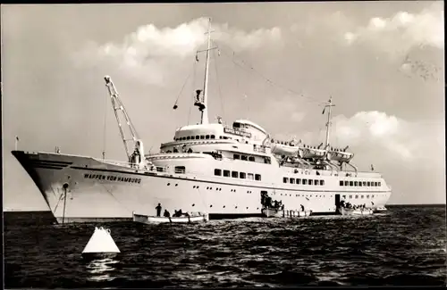 Ak HADAG Dampfer Wappen von Hamburg, Helgoland