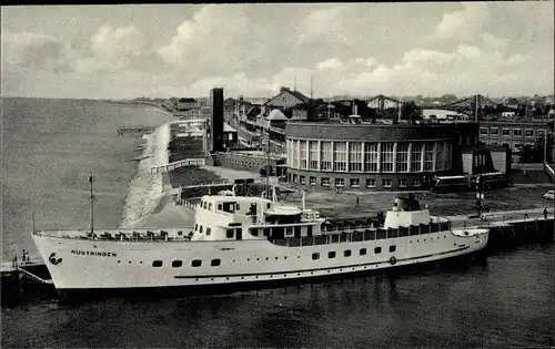 Ak Dampfer Rüstringen, Reederei Jade-Seebäderdienst, Nordseebad Wilhelmshaven