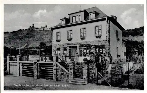 Ak Alken an der Mosel Rheinland Pfalz, Gasthaus Josef Hürter