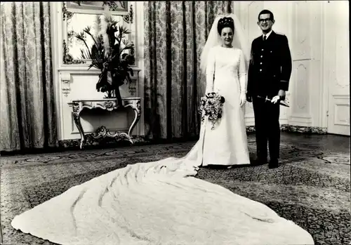 Ak Prinzessin Margriet der Niederlande, Pieter van Vollenhoven, Hochzeit 1967