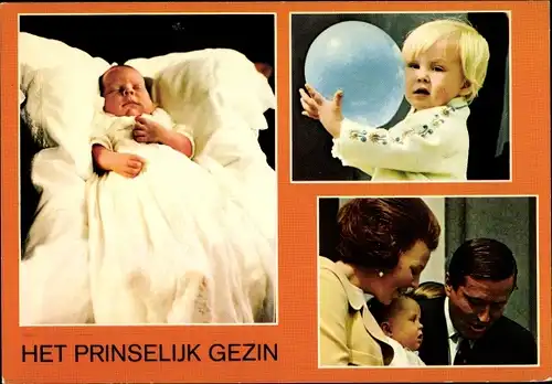 Ak Prinzessin Beatrix der Niederlande, Claus von Amsberg, Prinz Willem Alexander, Prinz Johan Friso