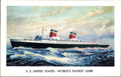 Ak USL Dampfer SS United States, United States Lines