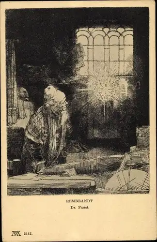 Künstler Ak Rembrandt, Dr. Faust, Ackermanns 2143