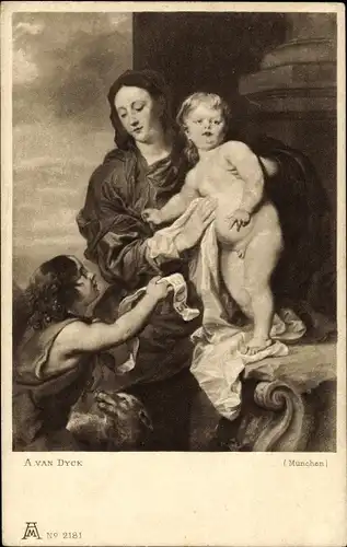Künstler Ak van Dyck, A., Madonna, Ackermanns 2181