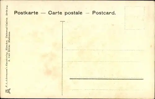 Künstler Ak van Dyck, A., Madonna, Ackermanns 2181