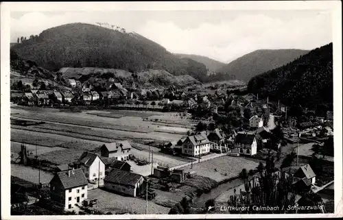 Ak Calmbach Bad Wildbad im Schwarzwald, Ort mit Umgebung