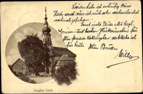 Ak Bühl in Baden Schwarzwald, Kappler Linde, Kirche