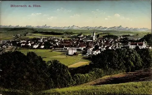 Ak Biberach an der Riß in Oberschwaben, Totalansicht der Ortschaft