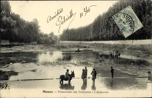 Ak Meaux Seine et Marne, Promenades des Trinitaires, l'Abreuvoir