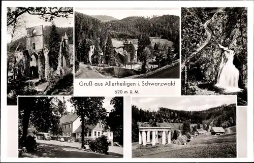 Ak Oppenau im Ortenaukreis Schwarzwald, Kloster Allerheiligen, Ruine, Wasserfall, Gesamtansicht