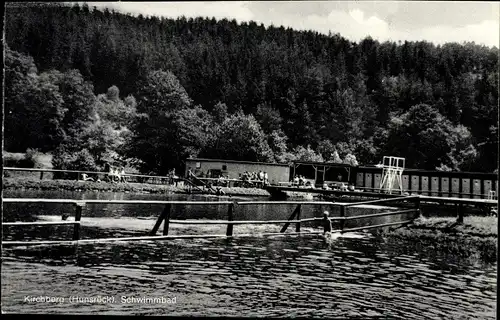 Ak Kirchberg im Hunsrück, Schwimmbad