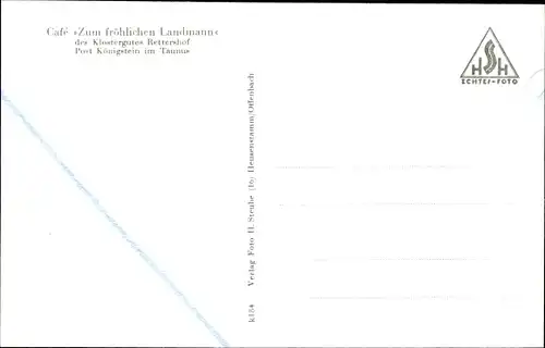 Ak Fischbach Kelkheim im Taunus, Kloster Rettershof, Café zum fröhlichen Landmann