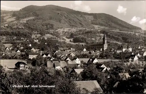 Ak Lauf in Baden Schwarzwald, Panorama, Vogelschau