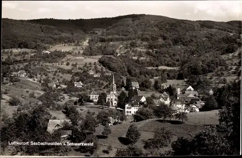 Ak Sasbachwalden im Schwarzwald, Panorama, Vogelschau