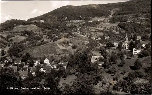 Ak Sasbachwalden Schwarzwald, Totalansicht der Ortschaft