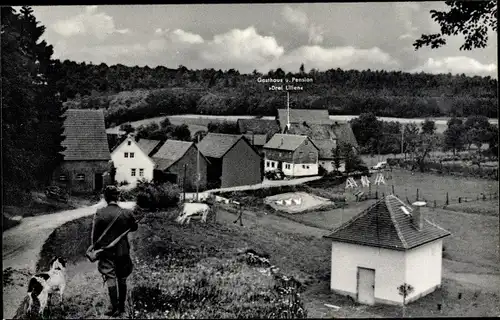 Ak Hesselbach Oberzent im Odenwald, Gasthaus Drei Lilien