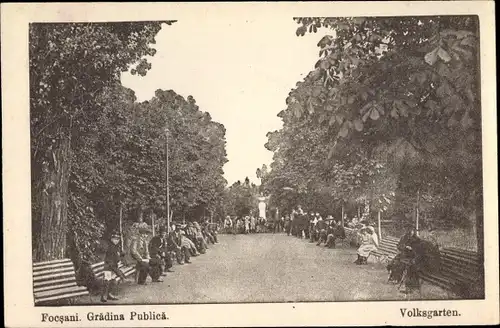Ak Focșani Facsani Fokschan Rumänien, Volksgarten, Gradina Publica
