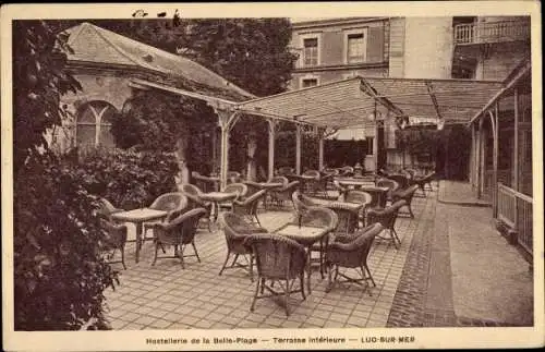 Ak Luc sur Mer Calvados, Hostellerie de la Belle Plage, Terrasse interieure