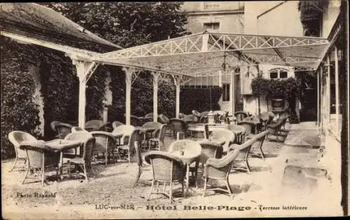 Ak Luc sur Mer Calvados, Hotel Belle Plage, Terrasse interieure