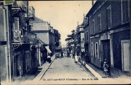 Ak Luc sur Mer Calvados, Rue de la Mer