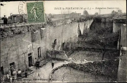 Ak Doué la Fontaine Maine et Loire, Habitations Souterraines