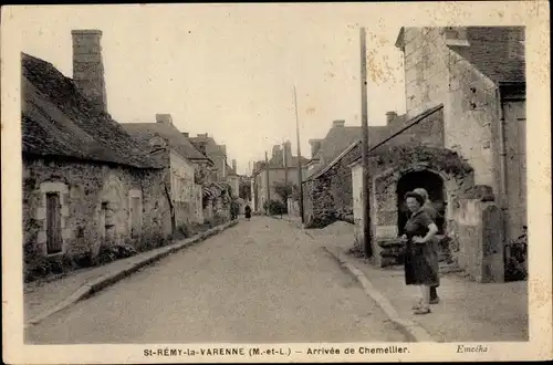 Ak Saint Remy la Vanne Maine et Loire, Arrivee de Chemellier