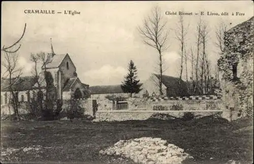 Ak Cramaille Aisne, L'Eglise