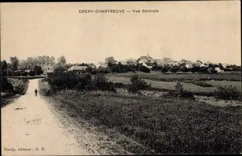 Ak Chéry Chartreuve Aisne, Vue générale