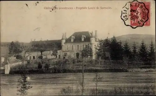 Ak Grandrieux Aisne, Le Chateau, Proprieté Louis de Sarrazin