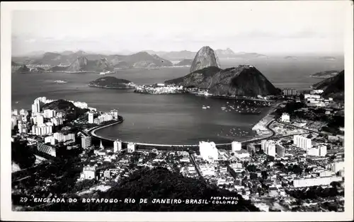 Ak Rio de Janeiro Brasilien, Enceada do Botafogo, Gesamtansicht der Stadt
