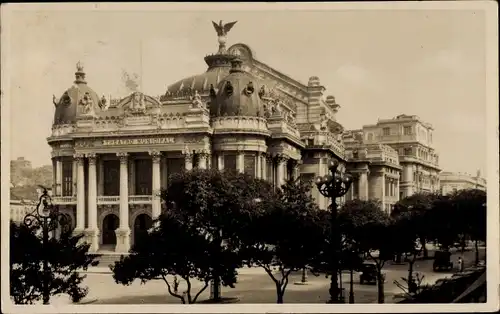 Ak Rio de Janeiro Brasilien, Theatro Municipal