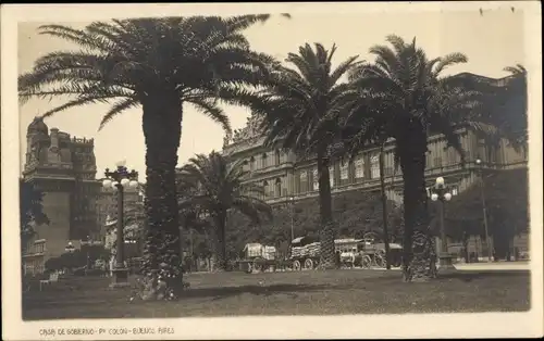 Ak Buenos Aires Argentinien, Casa de Gobierno, Plaza Colon