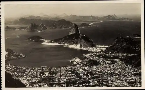 Ak Rio de Janeiro Brasilien, Botafogo visto do Corcovado