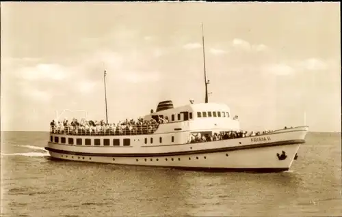 Ak Norderney in Ostfriesland, Dampfer Frisia II, Reederei Norden-Frisia