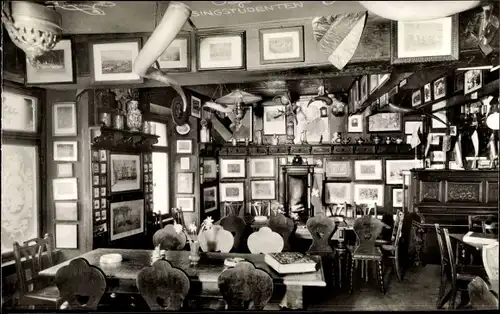 Ak Heidelberg am Neckar, Gasthaus zum roten Ochsen, Innenansicht