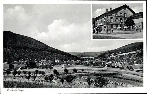 Ak Weilbach in Unterfranken, Blick auf den Ort, Gasthaus zum Löwen