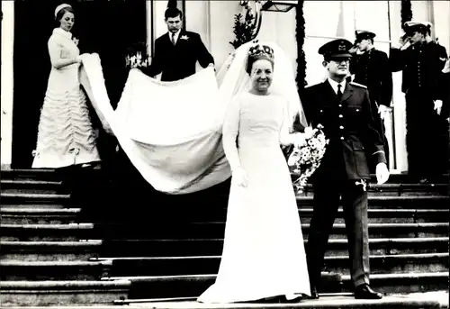 Ak Prinzessin Margriet der Niederlande, Pieter van Vollenhoven, Hochzeit 1967