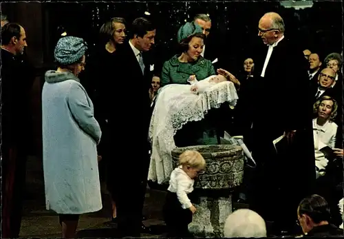 Ak Taufe Prinz Johan Friso, Prinzessin Beatrix der Niederlande, Juliana, 1968, Domkerk Utrecht