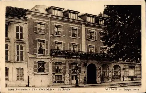 Ak Orléans Loiret, Hotel Restaurant Les Arcades