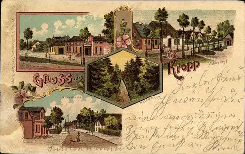 Litho Kropp in Schleswig, Ortsansichten, Waldweg