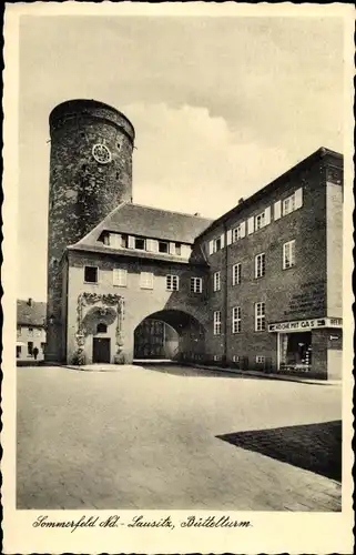 Ak Lubsko Sommerfeld in der Niederlausitz Ostbrandenburg, Büttelturm