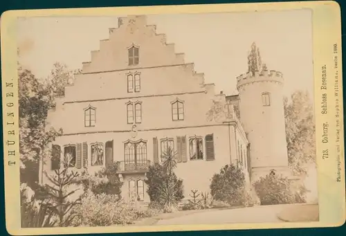 Kabinettfoto Coburg in Oberfranken, Schloss Rosenau, um 1890